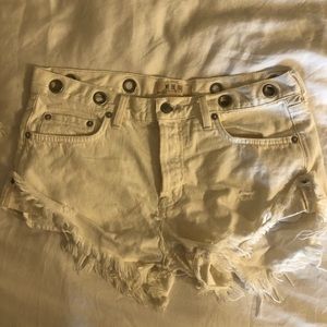 white Free People shorts